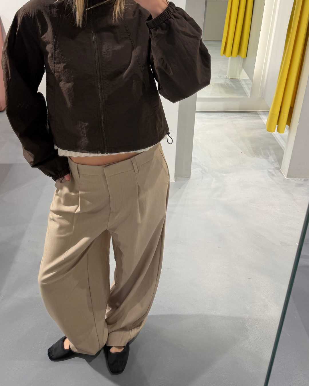 PCBOSELLA Trousers - White Pepper